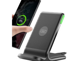 INIU Wireless Charger | 15W Qi Certified Fast Wireless Charging Stand with Sleep-Friendly Adaptive Light for iPhone 15/14/13/12/11 Pro Max