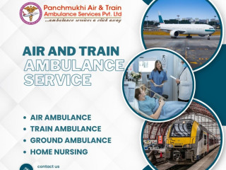 Hire Safe and comfortable Medical Air and Train Ambulance Services in Kolkata By Panchmukhi