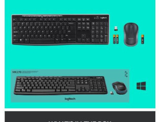 Logitech MK270 Wireless Keyboard and Mouse Combo for Windows | 2.4 GHz Wireless, Compact Mouse, 8 Multimedia and Shortcut Keys