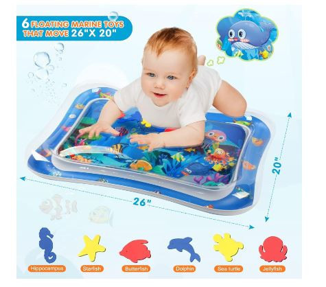 infinno-inflatable-tummy-time-mat-premium-baby-water-play-mat-for-infants-and-toddlers-strengthen-muscles-portable-3-to-24-months-big-0